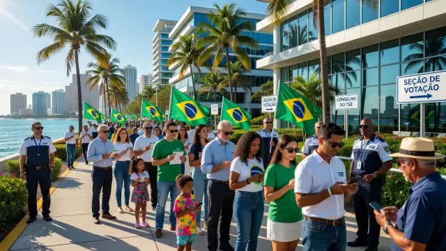 Brasileiros em Miami Votam para Presidente Neste Domingo